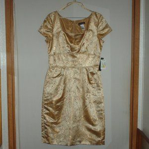 Bahari gold dress - new - size 8